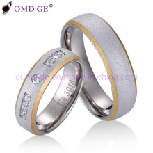 High Quality Emery Plating 18K Finger Titanium Ring